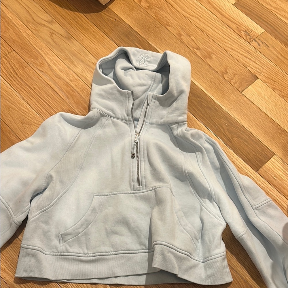 Light Blue Quarter-Zip Hoodie